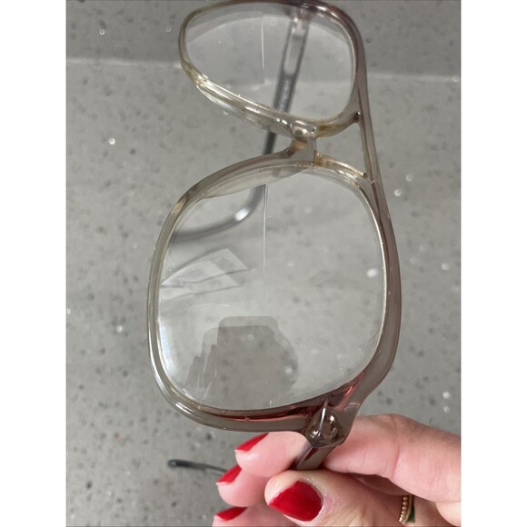 Luxottica Clyde 150 Litegrey Eyeglasses Frames Only Italy full rim aviator main image 4